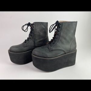 Jeffrey Campbell X Nasty Gal Black Platform Boots